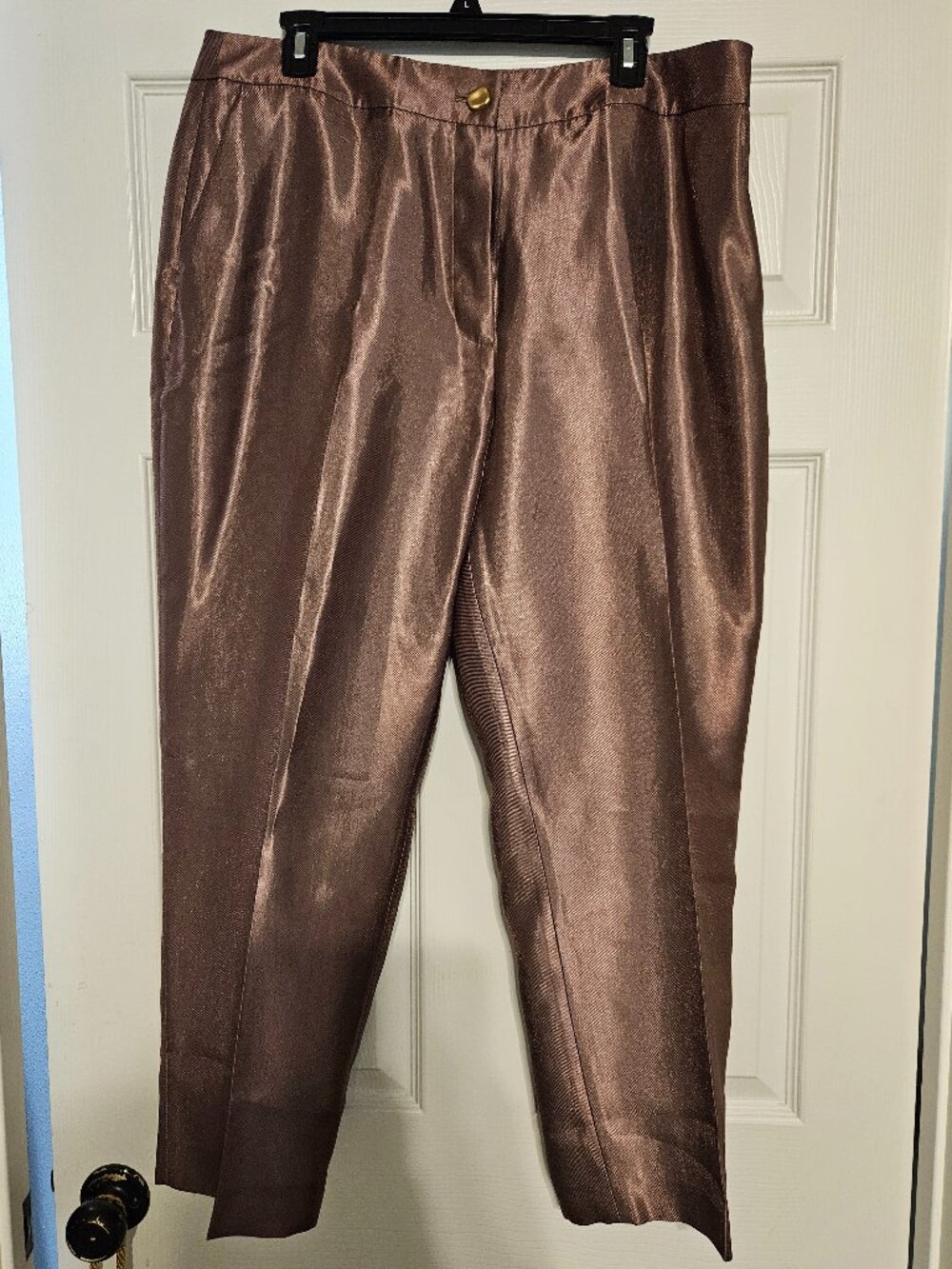 Donna Karan Metallic Pants Size 16